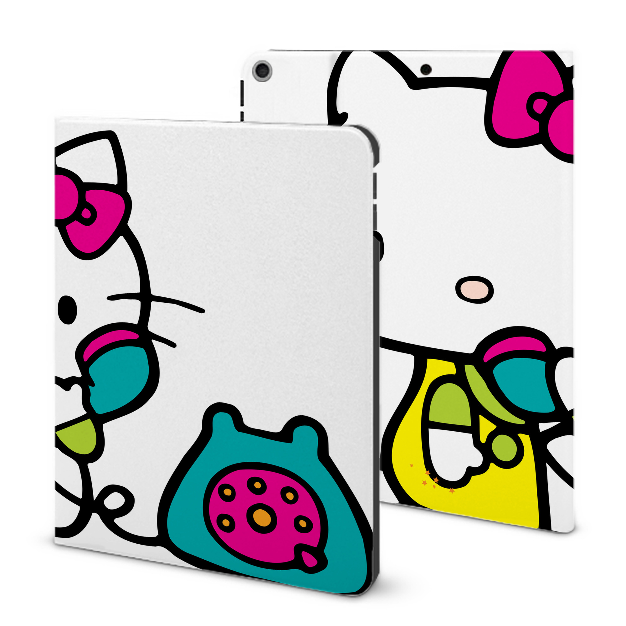 （画像用） Hello Kitty ハローキティ IPad ケース ブック型 PUレザー TPU 耐衝撃 軽量 薄型 ペン収納なし 全面保護 IPad 各モデル対応